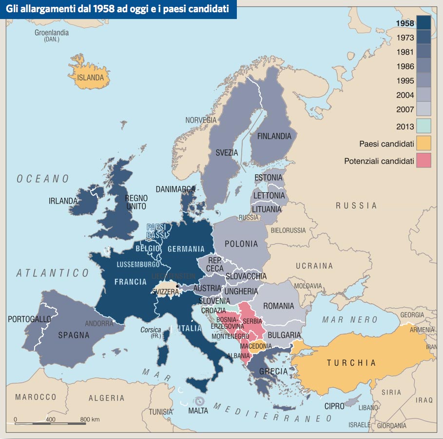 European Union Eu Unione Europea In Atlante Geopolitico