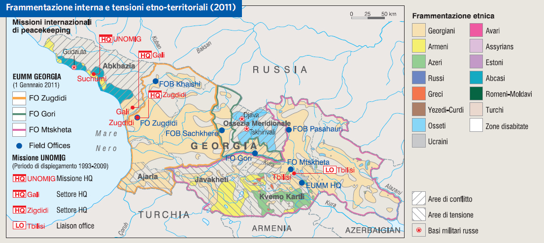 Georgia Cartina Politica