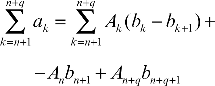 Abel Formula Di Sommazione Di In Enciclopedia Della Matematica