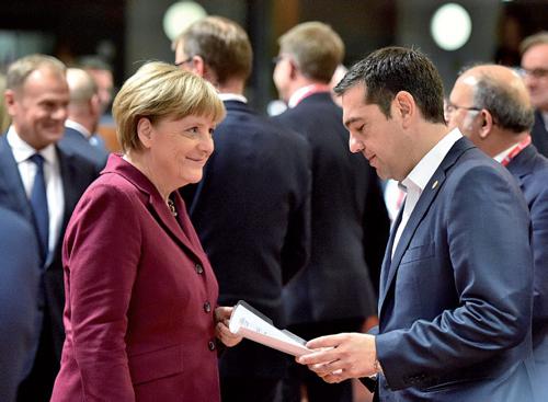 Angela Merkel e Alexis Tsipras