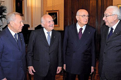 Napolitano, Ciampi, Scalfaro e Cossiga