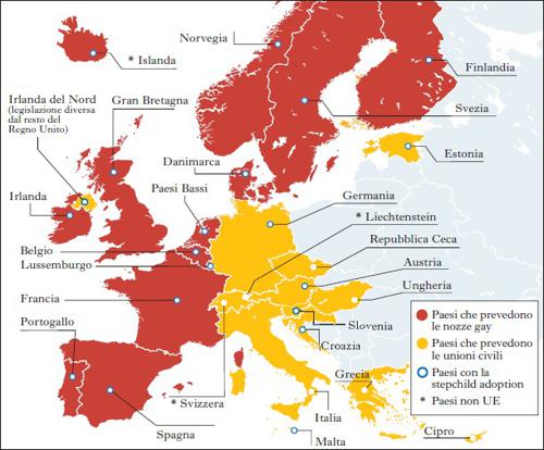 Legislazione sulle unioni omosessuali in Europa