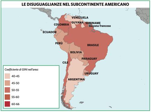 Le disuguaglianze nel subcontinente americano