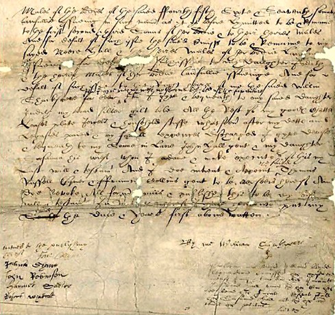 Ultima pagina del testamento di William Shakespeare