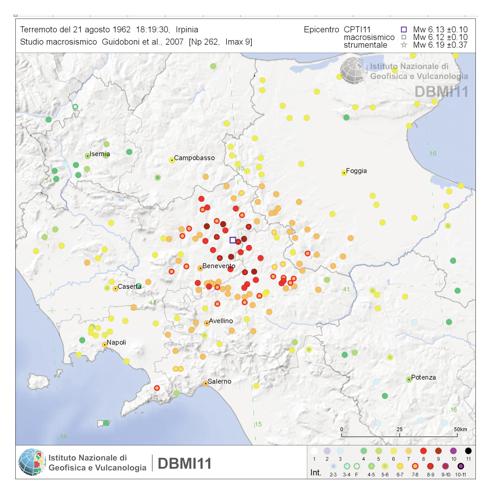 Figura 1 Il terremoto in Irpinia