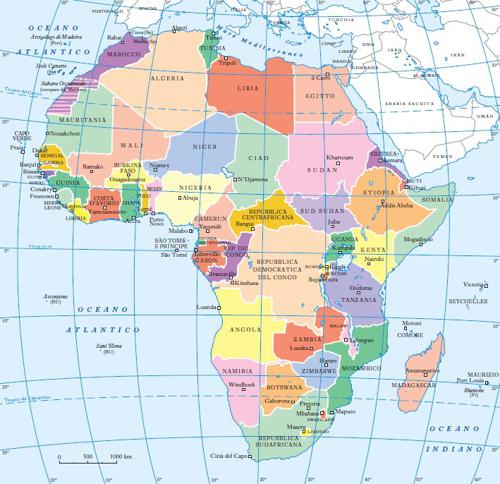 Carta politica dell'Africa