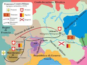 Mappa battaglia di Marignano/Melegnano